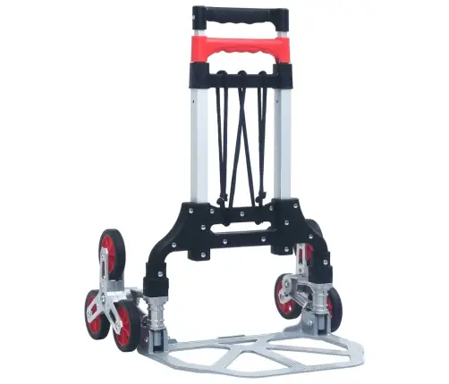 Sulankstomas Vežimėlis Laiptams, Sidabrinis, Aliuminis, 70Kg