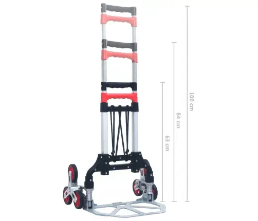 Saliekami Kravas Ratiņi, 70 Kg, Alumīnijs, Sudrabaina Krāsa Vidaxl