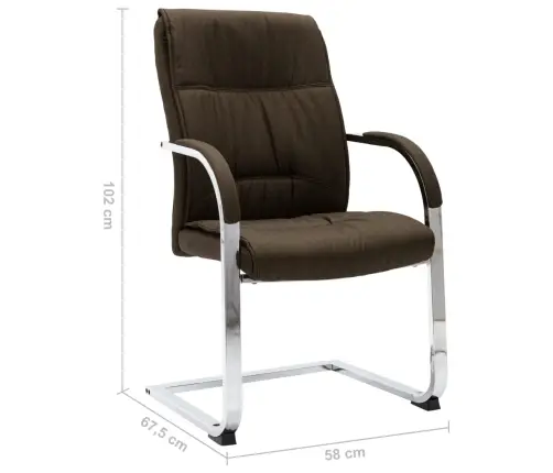 Biroja Krēsls, Brūns Audums Vidaxl