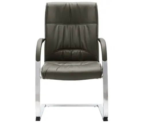 Konsoles Biroja Krēsls, Pelēka Mākslīgā Āda Vidaxl