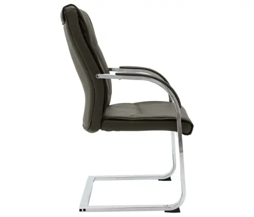 Konsoles Biroja Krēsls, Pelēka Mākslīgā Āda Vidaxl