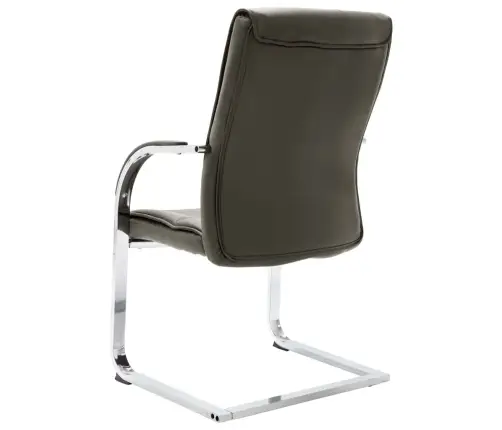 Konsoles Biroja Krēsls, Pelēka Mākslīgā Āda Vidaxl