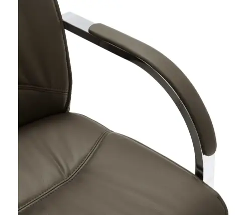 Konsoles Biroja Krēsls, Pelēka Mākslīgā Āda Vidaxl