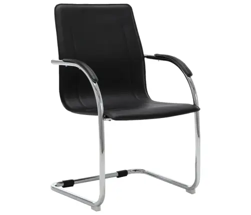 Vetruvate Jalgadega Kontoritool, Must, Kunstnahk