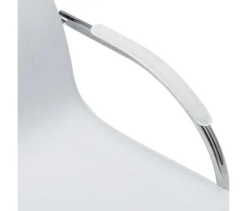 Konsoles Biroja Krēsls, Balta Mākslīgā Āda Vidaxl