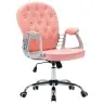 Pöörlev Kontoritool, Roosa, Kunstnahk