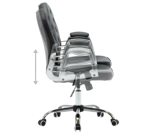 Biroja Krēsls, Melna Mākslīgā Āda  Vidaxl