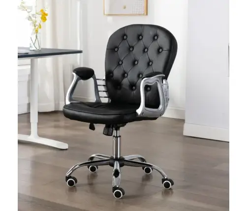 Biroja Krēsls, Melna Mākslīgā Āda  Vidaxl