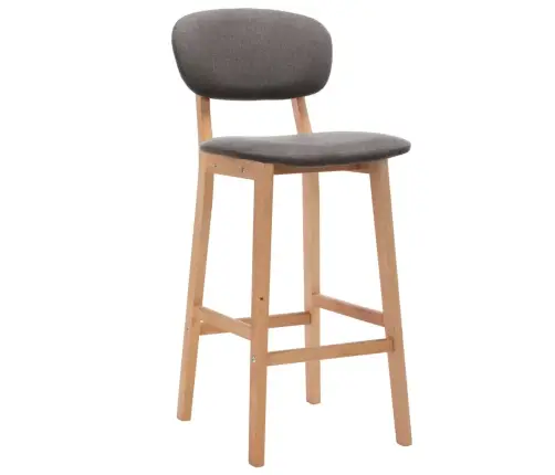 Bāra Krēsli, 2 Gab., Gaiši Pelēks Audums Vidaxl