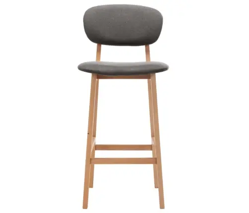 Bāra Krēsli, 2 Gab., Gaiši Pelēks Audums Vidaxl