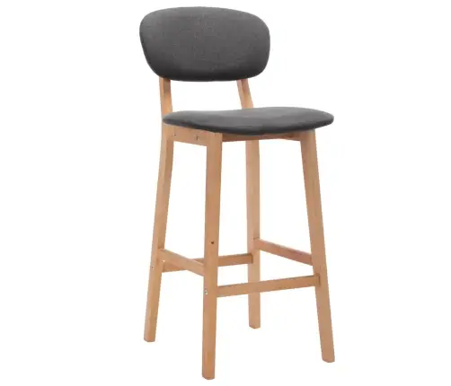 Bāra Krēsli, 2 Gab., Tumši Pelēks Audums Vidaxl