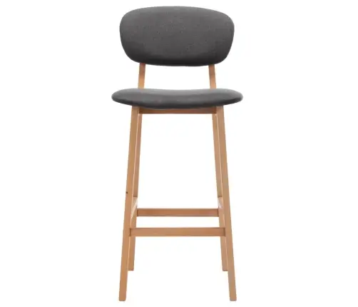 Bāra Krēsli, 2 Gab., Tumši Pelēks Audums Vidaxl