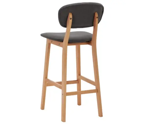 Bāra Krēsli, 2 Gab., Tumši Pelēks Audums Vidaxl