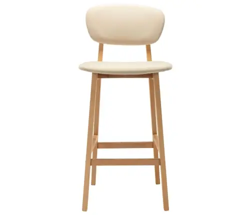 Bāra Krēsli, 2 Gab., Krēmkrāsas Audums Vidaxl