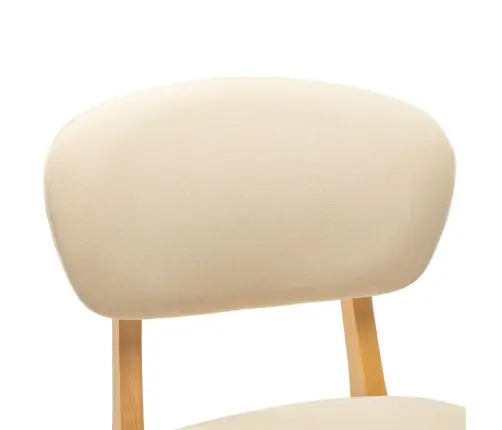 Bāra Krēsli, 2 Gab., Krēmkrāsas Audums Vidaxl