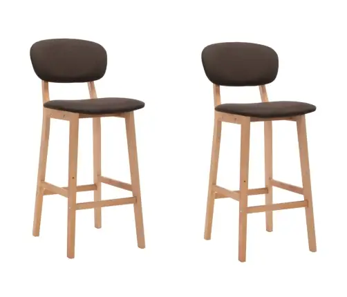 Bāra Krēsli, 2 Gab., Brūns Audums Vidaxl