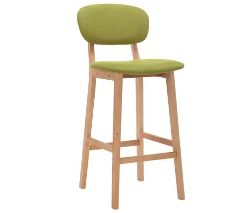 Bāra Krēsli, 2 Gab., Zaļš Audums Vidaxl