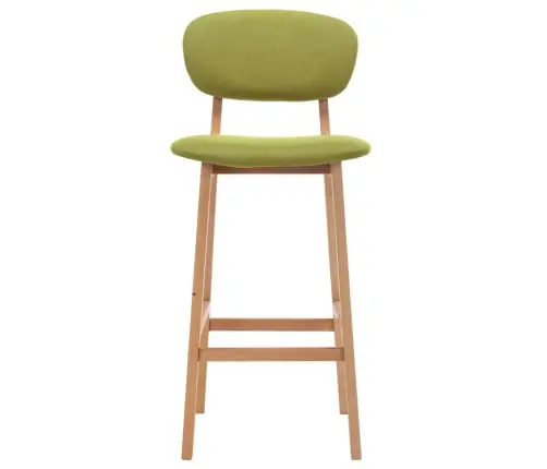 Bāra Krēsli, 2 Gab., Zaļš Audums Vidaxl