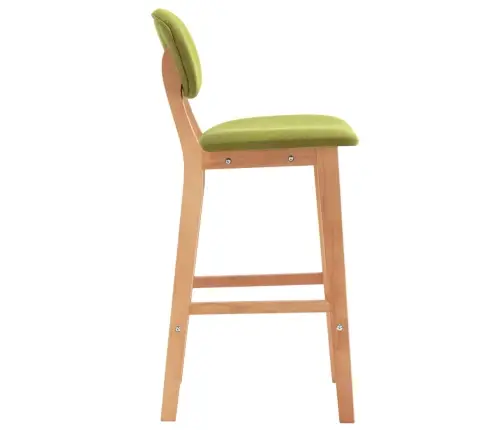 Bāra Krēsli, 2 Gab., Zaļš Audums Vidaxl