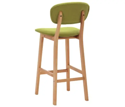 Bāra Krēsli, 2 Gab., Zaļš Audums Vidaxl
