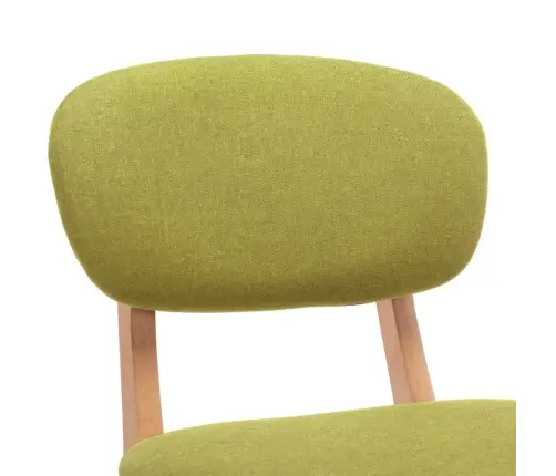 Bāra Krēsli, 2 Gab., Zaļš Audums Vidaxl