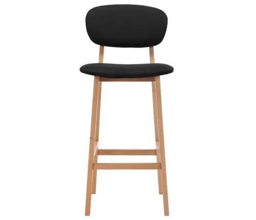 Bāra Krēsli, 2 Gab., Melns Audums Vidaxl