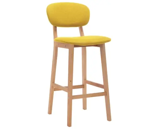 Baro Taburetės, 2Vnt., Garstyčių Geltonos Spalvos, Audinys