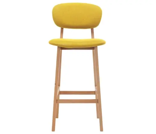 Baro Taburetės, 2Vnt., Garstyčių Geltonos Spalvos, Audinys