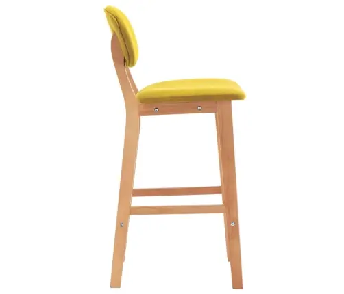 Baro Taburetės, 2Vnt., Garstyčių Geltonos Spalvos, Audinys