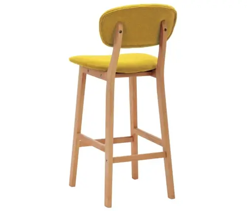 Baro Taburetės, 2Vnt., Garstyčių Geltonos Spalvos, Audinys