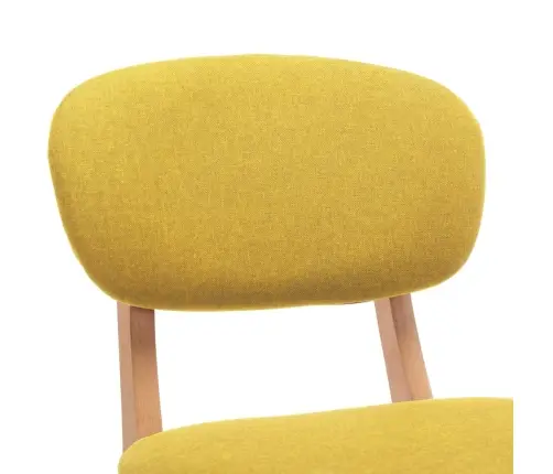 Baro Taburetės, 2Vnt., Garstyčių Geltonos Spalvos, Audinys