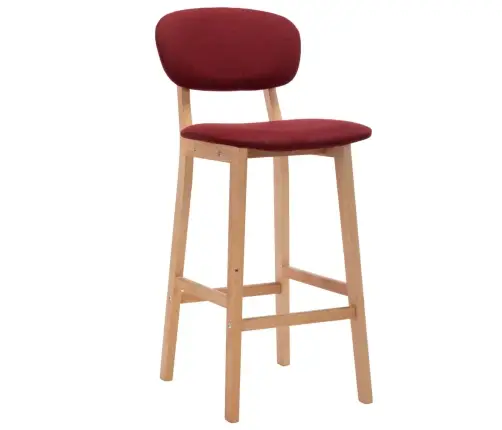 Bāra Krēsli, 2 Gab., Vīnsarkans Audums Vidaxl