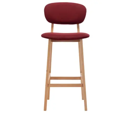 Bāra Krēsli, 2 Gab., Vīnsarkans Audums Vidaxl
