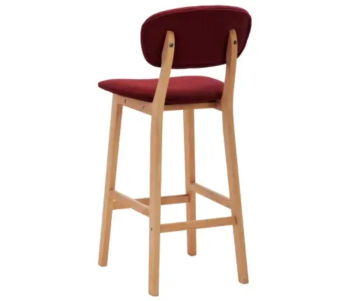 Bāra Krēsli, 2 Gab., Vīnsarkans Audums Vidaxl