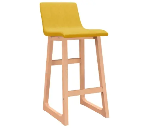 Bāra Krēsli, 2 Gab., Sinepju Dzeltens Audums Vidaxl