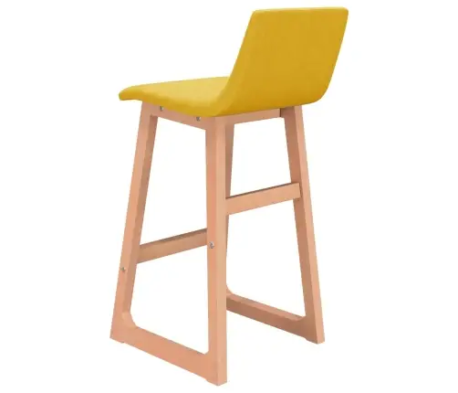 Bāra Krēsli, 2 Gab., Sinepju Dzeltens Audums Vidaxl