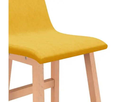 Bāra Krēsli, 2 Gab., Sinepju Dzeltens Audums Vidaxl