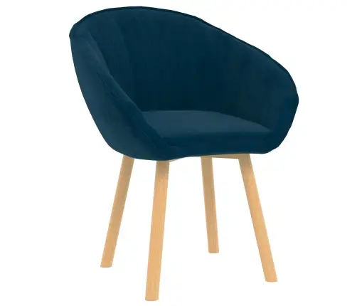 Valgomasis Krėslas Mėlyna 62 X 58 X 76 Cm Aksomas