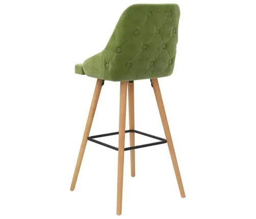 Baro Taburetės, 2Vnt., Šviesiai Žalios Spalvos, Aksomas