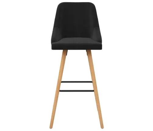 Bāra Krēsli, 2 Gab., Melns Samts Vidaxl