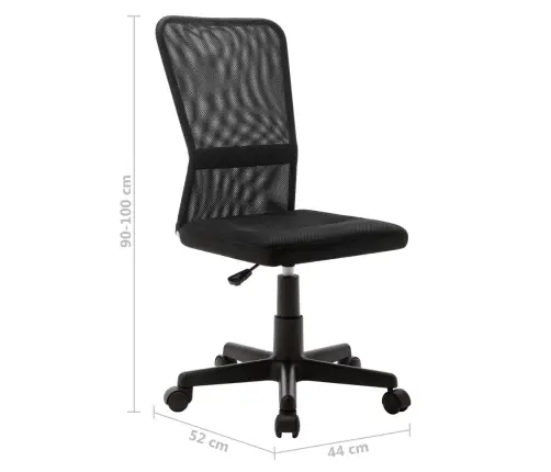 Biroja Krēsls, 44X52X100 Cm, Melns, Tīklveida Audums Vidaxl