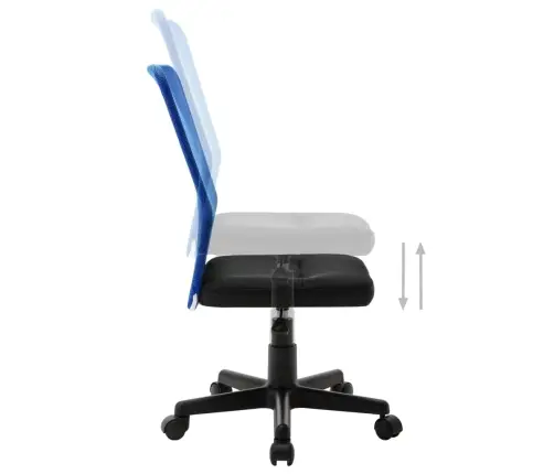 Biroja Krēsls, 44X52X100 Cm, Melns Ar Zilu, Tīklveida Audums Vidaxl