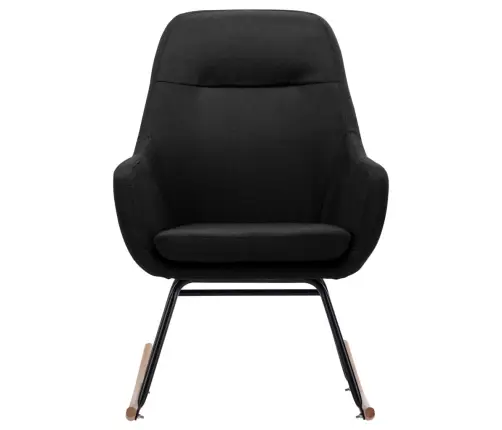 Šūpuļkrēsls, Melns Audums Vidaxl
