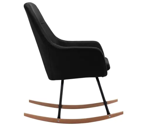 Šūpuļkrēsls, Melns Audums Vidaxl