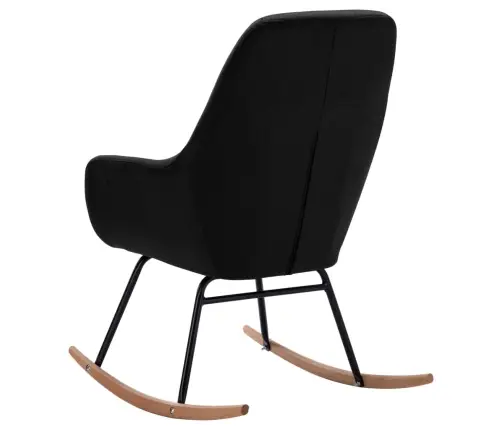 Šūpuļkrēsls, Melns Audums Vidaxl