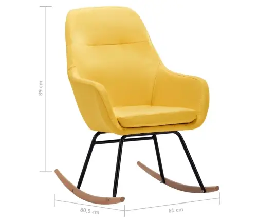 Supama Kėdė, Garstyčių Geltonos Spalvos, Audinys