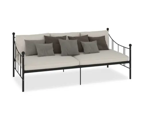 Dīvāngultas Rāmis, Melns Metāls, 90X200 Cm Vidaxl