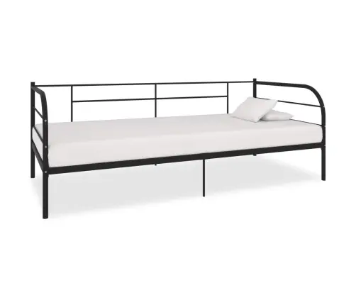 Dīvāngultas Rāmis, Melns Metāls, 90X200 Cm Vidaxl