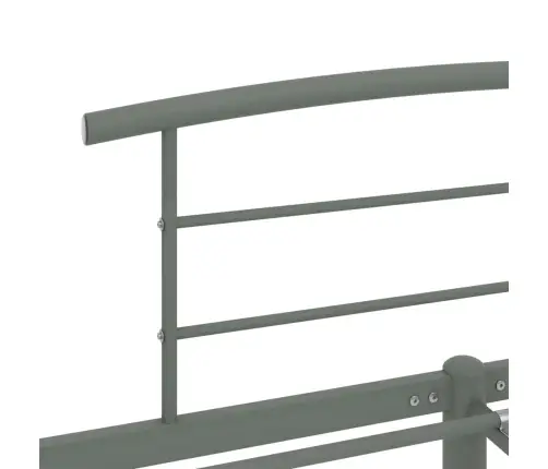 Gultas Rāmis, Pelēks Metāls, 200X200 Cm Vidaxl