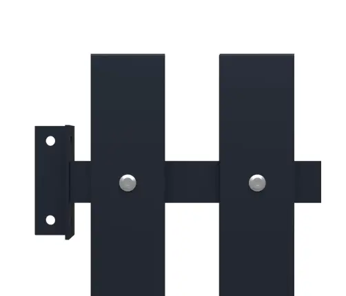 Tvoros Plokštė, Antracito Spalvos, 178X100 cm Milteliniu Būdu Dažytas Plienas